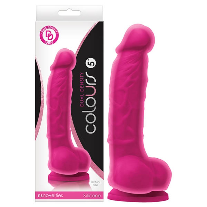 Colours Dual Density 5-inch Dildo - Pink